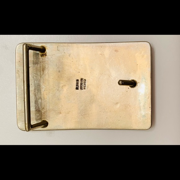 ❤️ Mexican BELT BUCKLE w/ Gorgeous Inlay Design - Picture 2 of 2